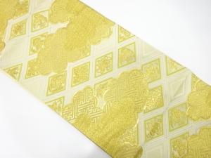 アンティーク　雲に鶴・桐模様織り出し袋帯（材料）